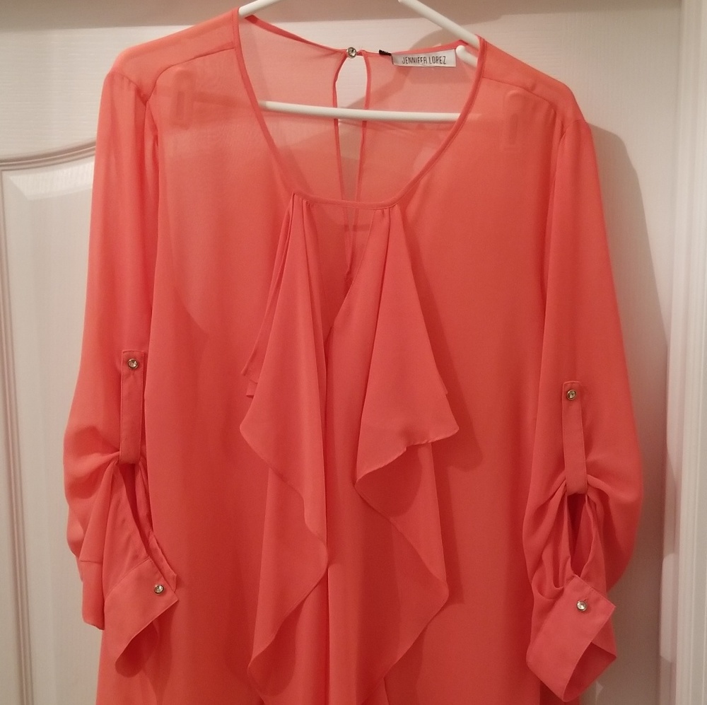 Ruffle Sheer Blouse